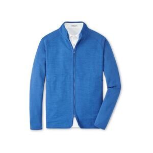 Peter Millar -L- Men's Sailor Blue Vista Hybrid Full Zip Jacket $185 NWT